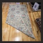 One of a kind vintage Turkish rug Isparta 6x3 handmade wool soft neutral floral design