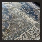 One of a kind vintage Turkish rug Isparta 10.3x6 handmade wool blue medallion very rare design