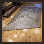 One of a kind vintage Turkish rug Isparta 8.8x5.4 handmade wool neutral floral design