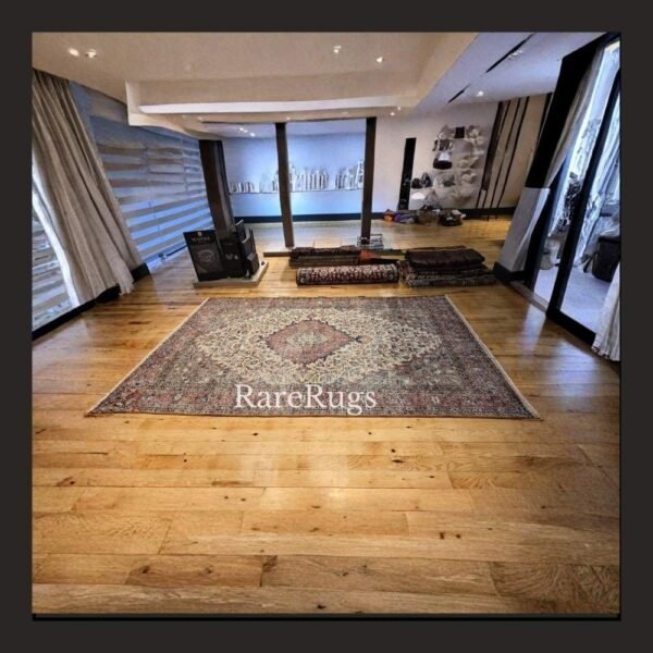 hali2e One of a kind vintage Turkish rug Isparta 8.8x5.4 handmade wool neutral floral design