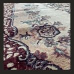 Vintage Turkish rug Isparta 10x7 handmade wool red floral design