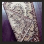 Vintage Turkish rug Isparta 10x7 handmade wool red floral design