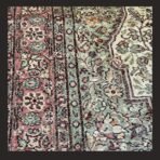 Vintage Turkish rug Isparta 11.2x7.5 handmade wool neutral medallion design