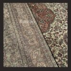 Vintage Turkish rug Isparta 11.2x7.5 handmade wool neutral medallion design