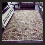 Vintage Turkish rug Isparta 10x7 handmade wool multicolor floral design