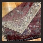 One of a kind vintage Turkish rug Isparta 9.7x6 handmade wool red all-over pattern design