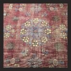 One of a kind vintage Turkish rug Isparta 9.7x6 handmade wool red all-over pattern design