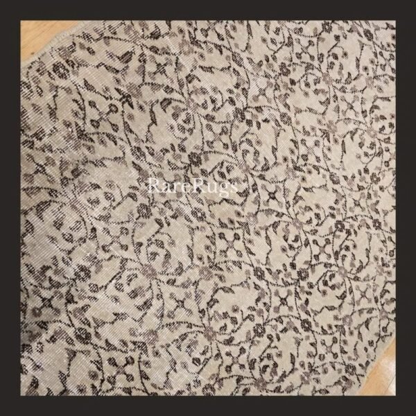 hali7b One of a kind vintage Turkish rug Isparta 6.6x3.4 handmade wool neutral small area rug