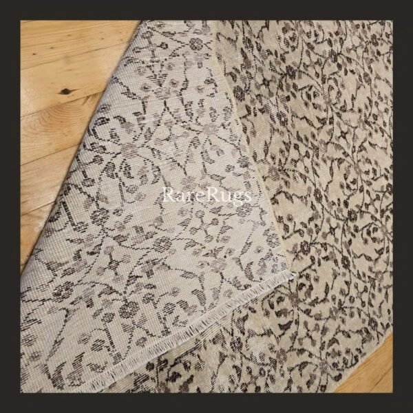 hali7c One of a kind vintage Turkish rug Isparta 6.6x3.4 handmade wool neutral small area rug