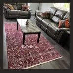 Vintage Turkish runner Isparta 9x5 faded red floral pattern