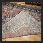 One of a kind vintage Turkish rug Isparta 9.3x7 handmade wool red medallion traditional design