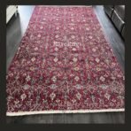 Vintage Turkish runner Isparta 9x5 faded red floral pattern