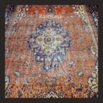 One of a kind vintage Turkish rug Isparta 9.3x7 handmade wool red medallion traditional design