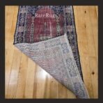 One of a kind vintage Turkish prayer rug Isparta 4.6x2.4 handmade wool traditional design
