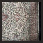 One of a kind vintage Turkish rug Isparta 11x7 handmade wool soft neutral floral medallion design