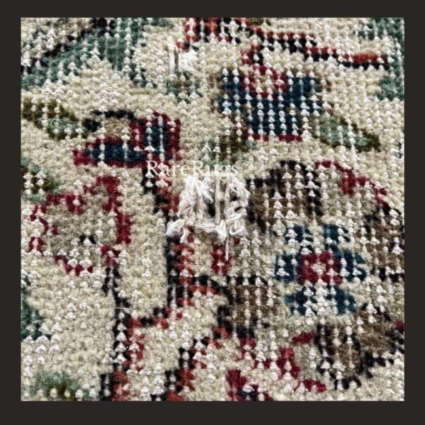 haliCf One of a kind vintage Turkish rug Isparta 11x7 handmade wool soft neutral floral medallion design