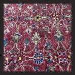 One of a kind vintage Turkish runner rug Isparta 12.5x4.8 handmade wool red floral design