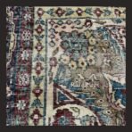 One of a kind vintage Turkish rug Isparta 11.3x6.3 handmade wool red medallion floral design