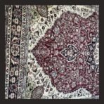 One of a kind vintage Turkish rug Isparta 9x6 handmade wool red medallion floral design