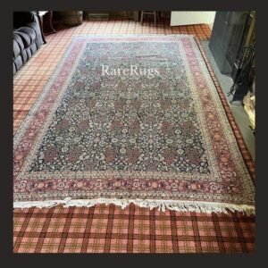 HaliHerekea 1 Vintage Turkish Hereke rug 12x7 handmade wool intricate floral design