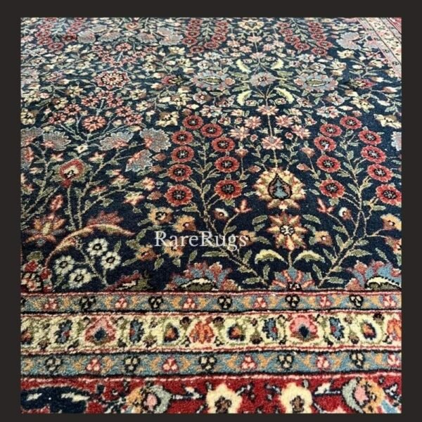 haliHereked Vintage Turkish Hereke rug 12x7 handmade wool intricate floral design