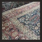 Vintage Turkish Hereke rug 12x7 handmade wool intricate floral design