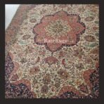 One of a kind vintage Turkish rug Konya Ladik 9.8x6.5 handmade wool floral medallion design