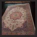 One of a kind vintage Turkish rug Konya Ladik 9.8x6.5 handmade wool floral medallion design