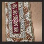 One of a kind vintage Turkish rug Mugla Milas 7.8x5.7 handmade wool geometric tribal design