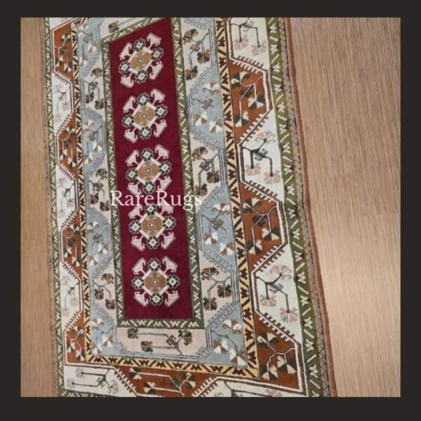 haliMilasc One of a kind vintage Turkish rug Mugla Milas 7.8x5.7 handmade wool geometric tribal design