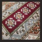 One of a kind vintage Turkish rug Mugla Milas 7.8x5.7 handmade wool geometric tribal design