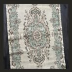 Vintage Turkish rug Isparta 7x4 handmade wool