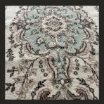 Vintage Turkish rug Isparta 7x4 handmade wool