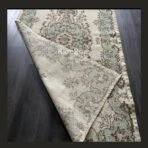 Vintage Turkish rug Isparta 7x4 handmade wool