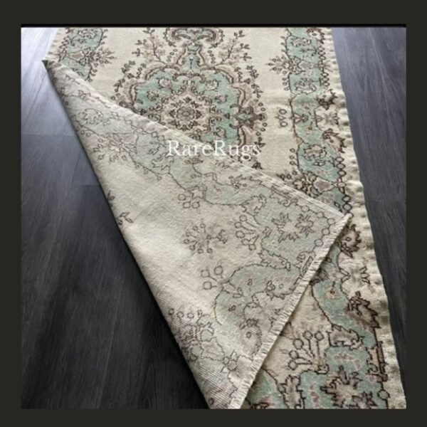 #NO1Dr2f Vintage Turkish rug Isparta 7x4 handmade wool