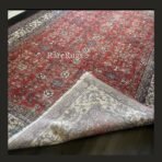 Vintage Turkish rug Isparta 10x7 handmade wool red floral design